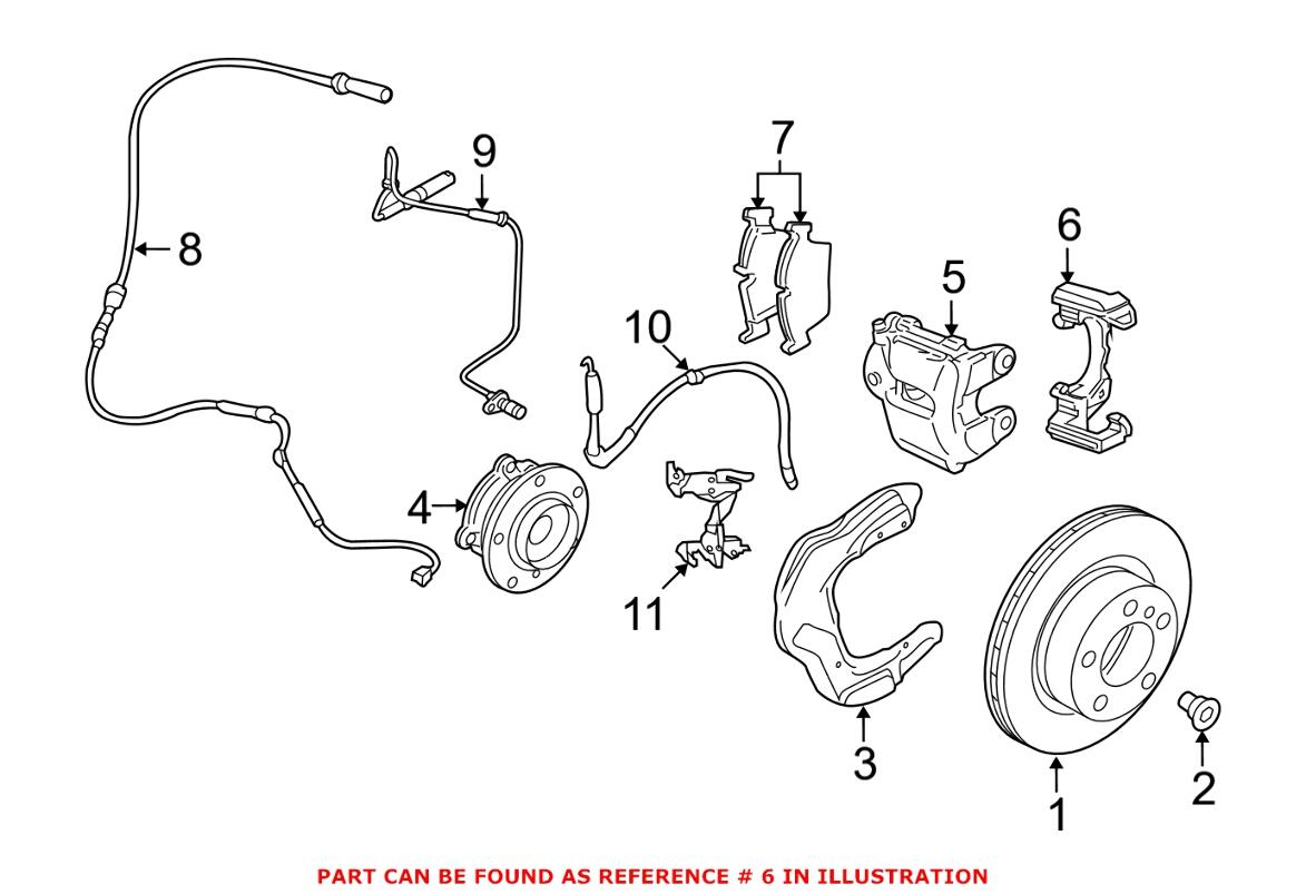 BMW Disc Brake Caliper Bracket - Front 34116850972